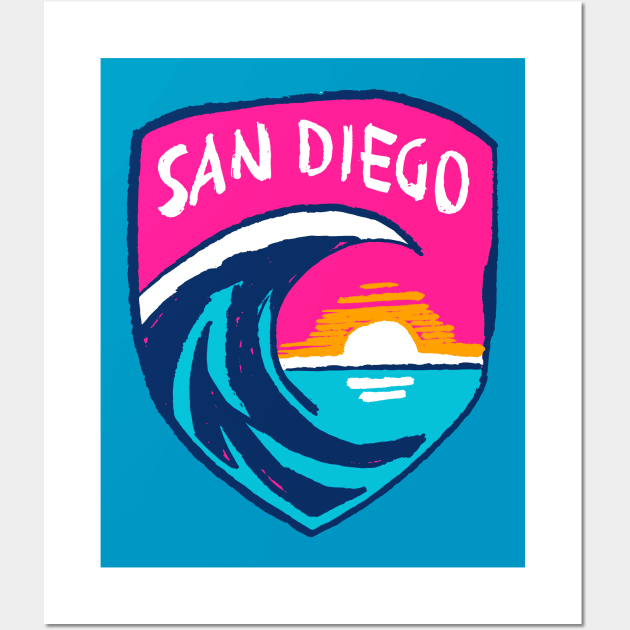 San Diego Waveeee FC 03 Wall Art by Very Simple Graph